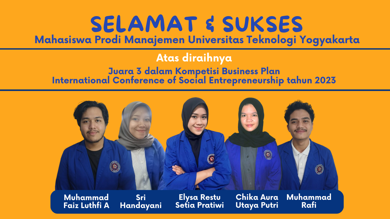 Mahasiswa Manajemen UTY Raih Juara 3 Dalam Kompetisi Business Plan ...